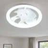 Moderne LED Deckenleuchte PAJALA mit Ventilator und Fernbedienung Ø 40cm