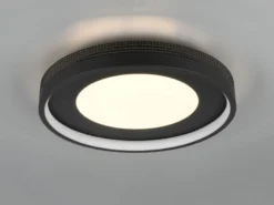 Moderne LED Deckenleuchte SOLEA getrennt schaltbar, Schwarz Ø 40cm