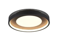 Moderne LED Deckenleuchte SOLEA getrennt schaltbar, Schwarz Ø 40cm