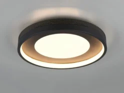 Moderne LED Deckenleuchte SOLEA getrennt schaltbar, Schwarz Ø 40cm