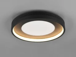 Moderne LED Deckenleuchte SOLEA getrennt schaltbar, Schwarz Ø 40cm