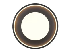 Moderne LED Deckenleuchte SOLEA getrennt schaltbar, Schwarz Ø 40cm