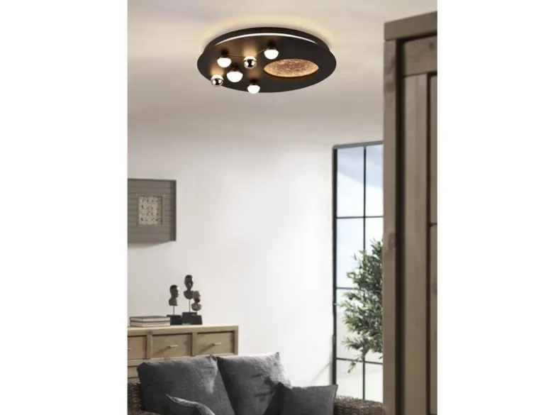 Moderne LED Deckenleuchte ZODIAC dimmbar über Schalter, 5.100 Lumen hell Ø 50cm