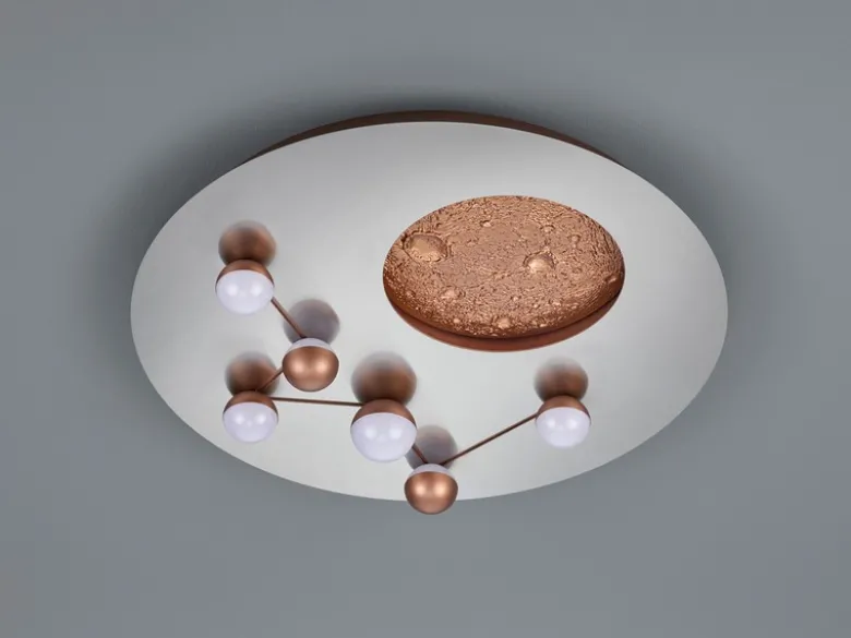 Moderne LED Deckenleuchte ZODIAC dimmbar über Schalter, 5.100 Lumen hell Ø 50cm