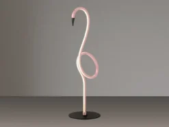 Moderne LED Deko Tischlampe FLAMINGO Pink, Höhe 50cm