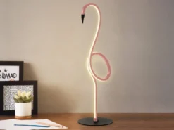 Moderne LED Deko Tischlampe FLAMINGO Pink, Höhe 50cm