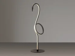 Moderne LED Deko Tischlampe FLAMINGO Schwarz, Höhe 50cm