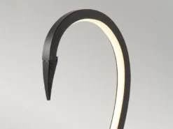 Moderne LED Deko Tischlampe FLAMINGO Schwarz, Höhe 50cm