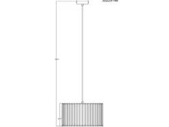 Moderne LED Pendelleuchte einflammig mit Rauchglas Kristall Ø 35cm