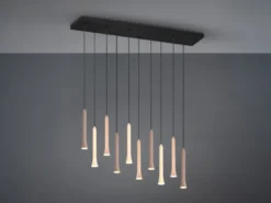 Moderne LED Pendelleuchte FIATO dimmbar 11-flammig mehrfarbig, Breite 115cm