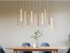 Moderne LED Pendelleuchte FIATO dimmbar 11-flammig mehrfarbig, Breite 115cm