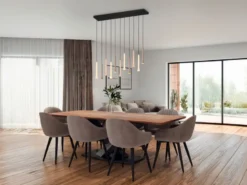 Moderne LED Pendelleuchte FIATO dimmbar 11-flammig mehrfarbig, Breite 115cm
