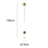 Moderne LED Pendelleuchte MELITA 1-flammig, dimmbar, Metall Messing Ø 13cm
