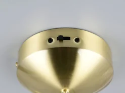Moderne LED Pendelleuchte MELITA 1-flammig, dimmbar, Metall Messing Ø 13cm