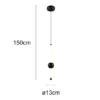 Moderne LED Pendelleuchte MELITA 1-flammig, dimmbar, Metall Schwarz Ø 13cm