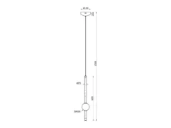 Moderne LED Pendelleuchte MELITA 1-flammig, dimmbar, Metall Schwarz Ø 13cm