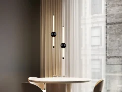 Moderne LED Pendelleuchte MELITA 1-flammig, dimmbar, Metall Schwarz Ø 13cm