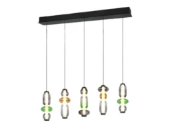 Moderne LED Pendelleuchte MINERVA 5-flammig, höhenverstellbar, Breite 100cm