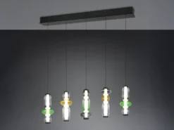Moderne LED Pendelleuchte MINERVA 5-flammig, höhenverstellbar, Breite 100cm
