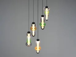 Moderne LED Pendelleuchte MINERVA 5-flammig, höhenverstellbar Ø 42cm