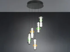 Moderne LED Pendelleuchte MINERVA 5-flammig, höhenverstellbar Ø 42cm