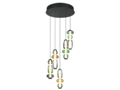 Moderne LED Pendelleuchte MINERVA 5-flammig, höhenverstellbar Ø 42cm