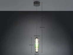 Moderne LED Pendelleuchte MINERVA 1-flammig, höhenverstellbar Ø 15,5cm
