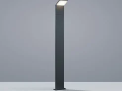 Moderne LED Pfostenleuchte 2er SET aus ALU in anthrazit, IP54, Höhe 100 cm