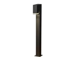 Moderne LED Pollerleuchte aus Aluminium, Höhe 100cm, Schwarz