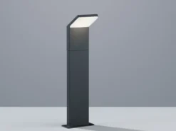 Moderne LED Pollerleuchte PEARL aus Aluminium Anthrazit, Höhe 50cm