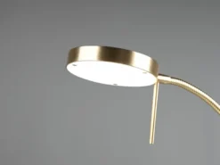 Moderne LED Schreibtischlampe MONZA dimmbar mit Flexarm, Messing, Höhe 57cm