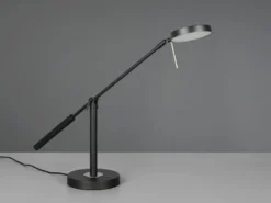Moderne LED Schreibtischlampe MONZA dimmbar mit Schwenkarm, Schwarz Höhe 52cm