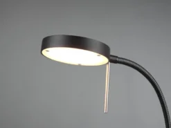 Moderne LED Schreibtischlampe MONZA dimmbar mit Flexarm, Schwarz, Höhe 57cm