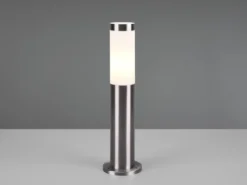 Moderne LED Sockelleuchte aus Edelstahl in Silber, Höhe 45cm