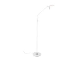 Moderne LED Stehlampe MONZA dimmbar mit Flexarm, Weiß, Höhe 145cm