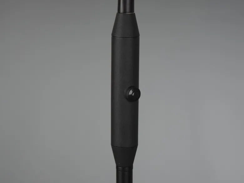 Moderne LED Stehlampe MONZA dimmbar mit Flexarm, Schwarz, Höhe 145cm