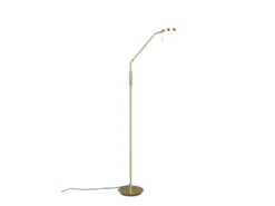 Moderne LED Stehlampe MONZA dimmbar mit Flexarm, Messing, Höhe 145cm