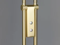 Moderne LED Stehlampe MONZA dimmbar, 2-flammig Messing, Höhe 160cm