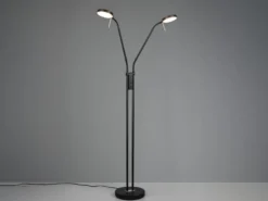 Moderne LED Stehlampe MONZA dimmbar, 2-flammig Schwarz, Höhe 160cm