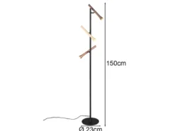 Moderne LED Stehleuchte FIATO dimmbar, 3-flammig Höhe 150cm