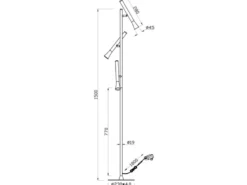 Moderne LED Stehleuchte FIATO dimmbar, 3-flammig Höhe 150cm