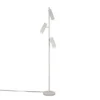 Moderne LED Stehleuchte mit 3 schwenkbaren Spots, Hellgrau, Höhe 150cm