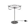 Moderne LED Tischlampe CHARIVARI Silber matt, Höhe 50cm