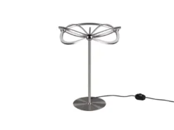 Moderne LED Tischlampe CHARIVARI Silber matt, Höhe 50cm