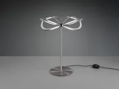 Moderne LED Tischlampe CHARIVARI Silber matt, Höhe 50cm