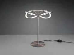 Moderne LED Tischlampe CHARIVARI Silber matt, Höhe 50cm
