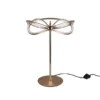 Moderne LED Tischlampe CHARIVARI Messing matt, Höhe 50cm