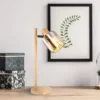 Moderne LED Tischlampe mit Lampenschirm aus Rauchglas Kristall, Höhe 40cm
