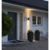 Moderne LED Up-Down Außenwandleuchte, Höhe 19,5cm, Aluminium Schwarz