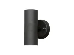 Moderne LED Up-Down Außenwandleuchte, Höhe 17cm, Aluminium Schwarz